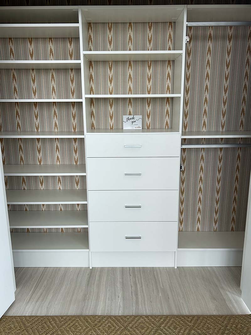 Reach-in closet after